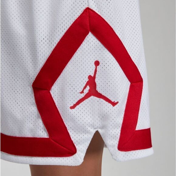 Jordan Heritage Diamond Basketball Shorts White Red DO5032-100 Women's Large L - Picture 3 of 15